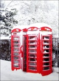 Telephone Boxes Christmas Cards - Pack of 5